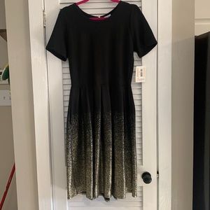 Lularoe Amelia Black Elegant Dress XL